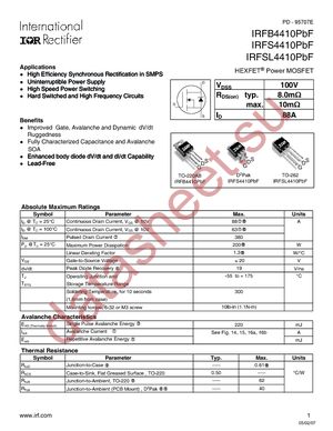 IRFSL4410PBF datasheet  